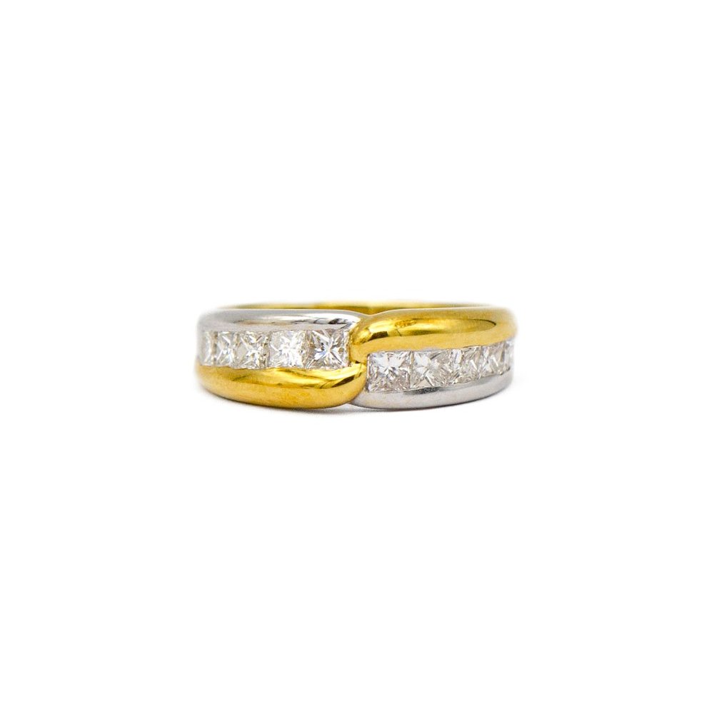 Salvini 18k Two Tone Princess Cut Diamond Ring